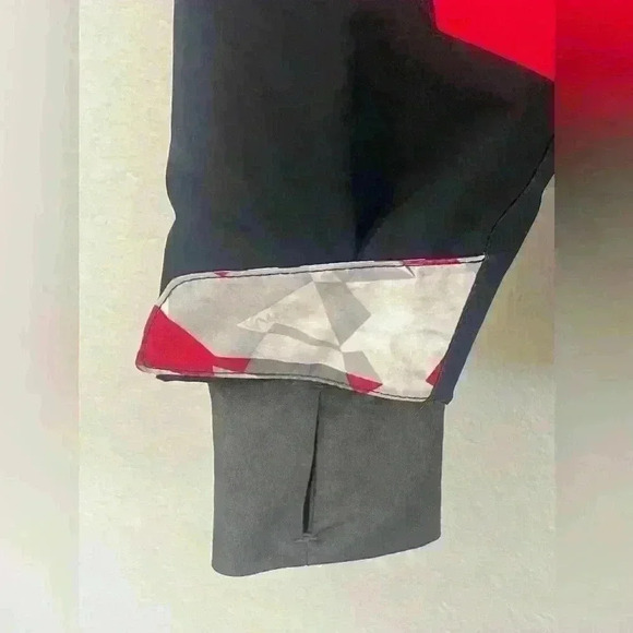 Spyder Red/White/Black Geometric Pattern Ski Coat Kids Size 14 - Picture 6 of 16